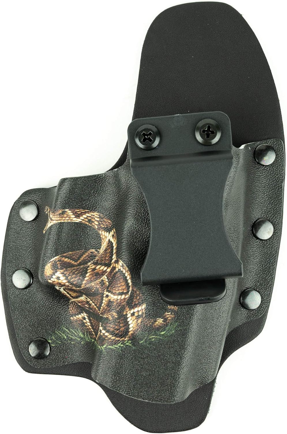 Don't Tread On Me Black IWB Hybrid Concealed Carry Holsters for More Than 150 Different Handguns. Left & Right Versions Available.