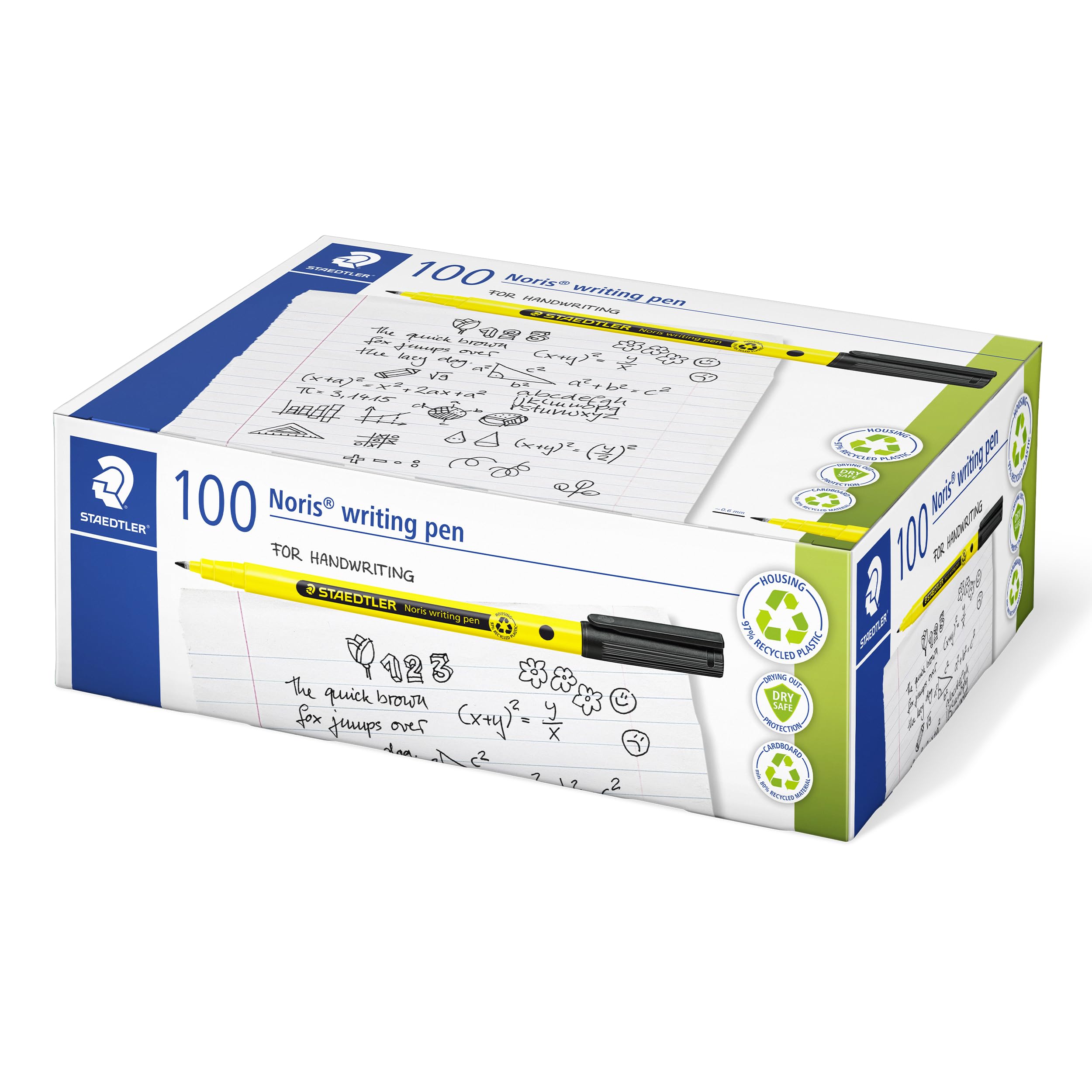 STAEDTLER Noris 307 Fineliner – Schwarz, 100 Stück, 0,6 mm