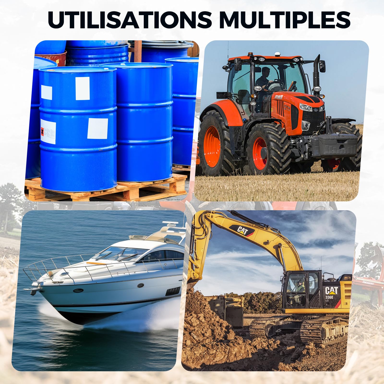 Bostar Pompe de Transfert Gasoil 21V (Compatible Makita), 45L/min Pompe à Fioul Auto-amorçante (5m) & Élévation 10m, Kit Pistolet Automatique & 5 Palettes de Rechange, pour Tracteur (GNR) & Chauffage