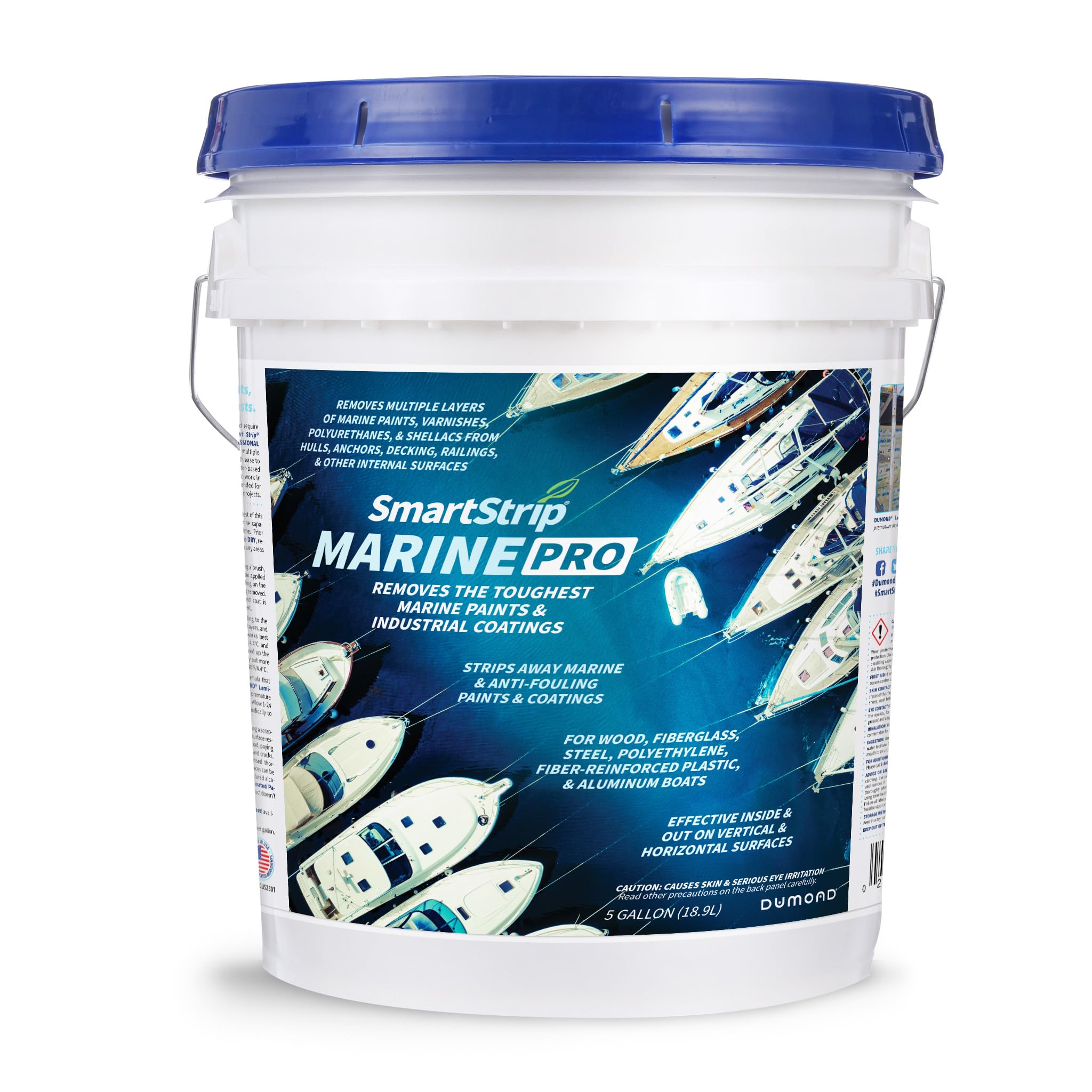 Smart Strip Marine PRO Paint Remover - Removes Multiple Layers of Paints & Coatings from Hulls, Anchors, Railings, Decking, etc. on Marine Vessels - Boats, Ships, Yachts, Sailboats, etc. - 5 Gallon