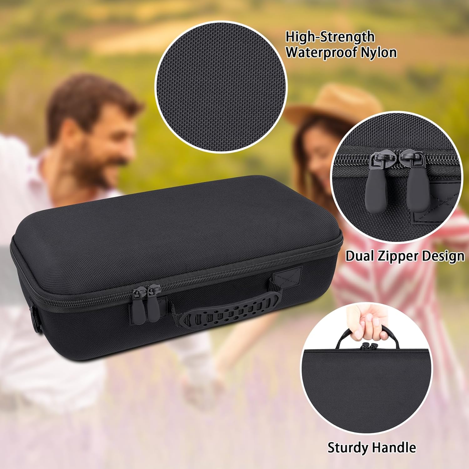 for Bose SoundLink Max Portable Speaker Hard Protective Case, Portable Travel Case with Shoulder Strap and Handle (Black Case) - co2CREA - Image 5