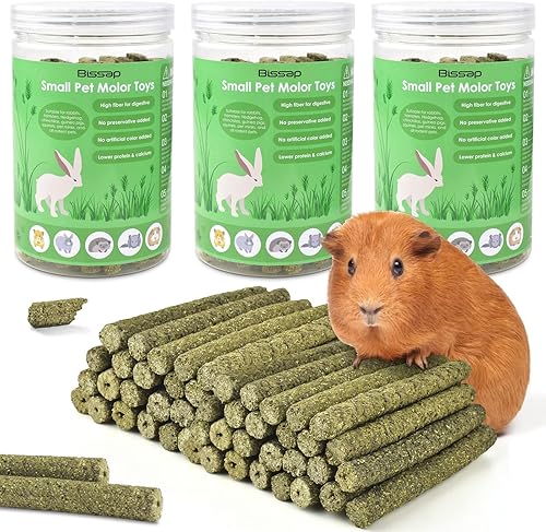 Bissap 114 palitos de heno Timothy para conejos, hierba de Timothy natural, dientes molares, juguetes masticables para conejos, chinchillas, disponible en Yaxa Peru