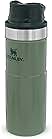 Stanley Classic Trigger Action Travel Mug 0.47L Hammertone Green – Leakproof Cup - Hot & Cold Thermos Bottle - Insulated Tumbler for Coffee, Tea & Water - BPA Free Stainless-Steel Travel Flask