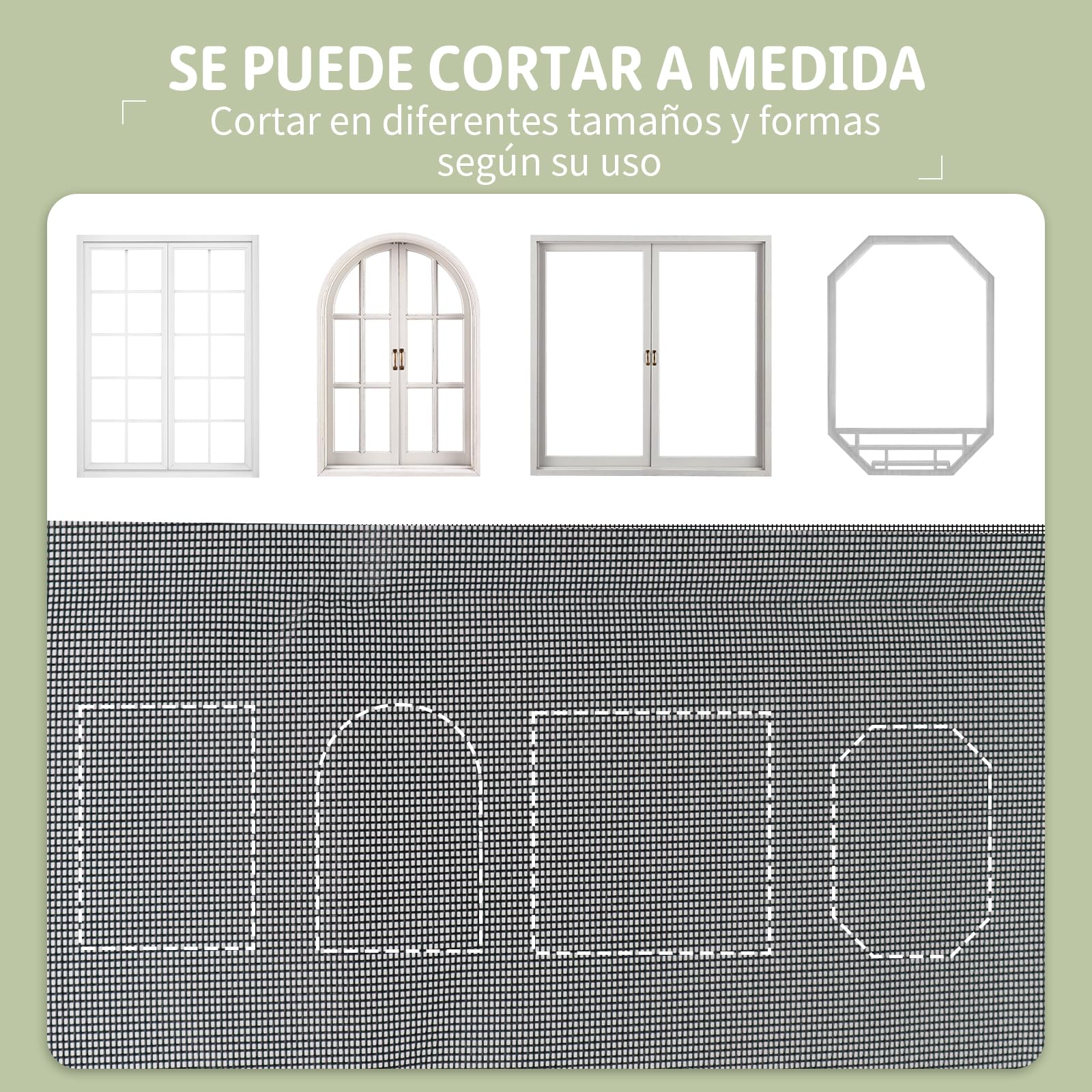 BKSAI Mosquitera Ventana Resistente Gatos Mosquitera Recortable sin Taladrar Reforzada Red Ventana Protección Gatos, 100 * 130cm Mosquitera Resistente a Arañazos Malla para Ventana Anticaída Mascotas