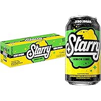 Vista 1 de Starry - Soda de limón y lima sin azúcar, latas de 12 onzas líquidas (paquete de 12)