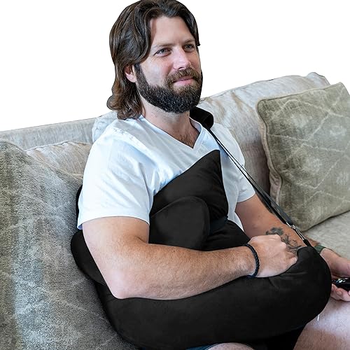 Miniatura 11 de Zomaple Almohada de cirugía de hombro para aliviar el dolor de hombro Almohada de puño giratorio súper suave para comodidad posoperatoria, apoyo