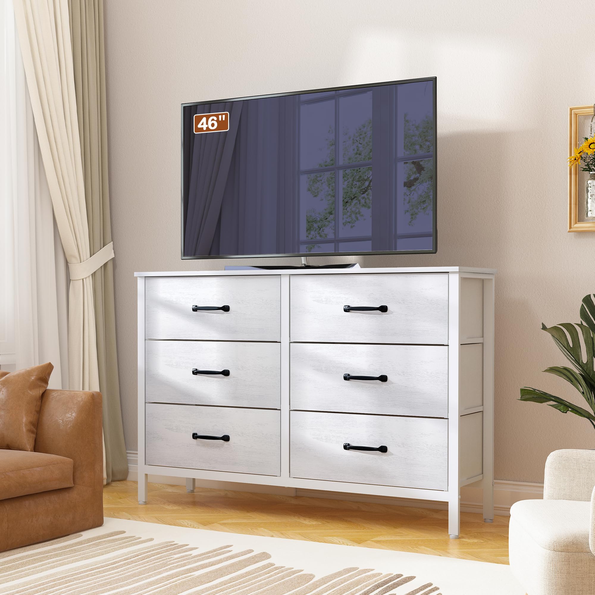 LYNCOHOME Commode met laden van stof, sideboard hal kast met