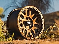 Vista 6 de RockTrix RT110 - Rueda de 17 pulgadas, patrón de pernos de 6 x 5.5 pulgadas, diámetro interno de 4.17 pulgadas, bronce mate, 1 unidad