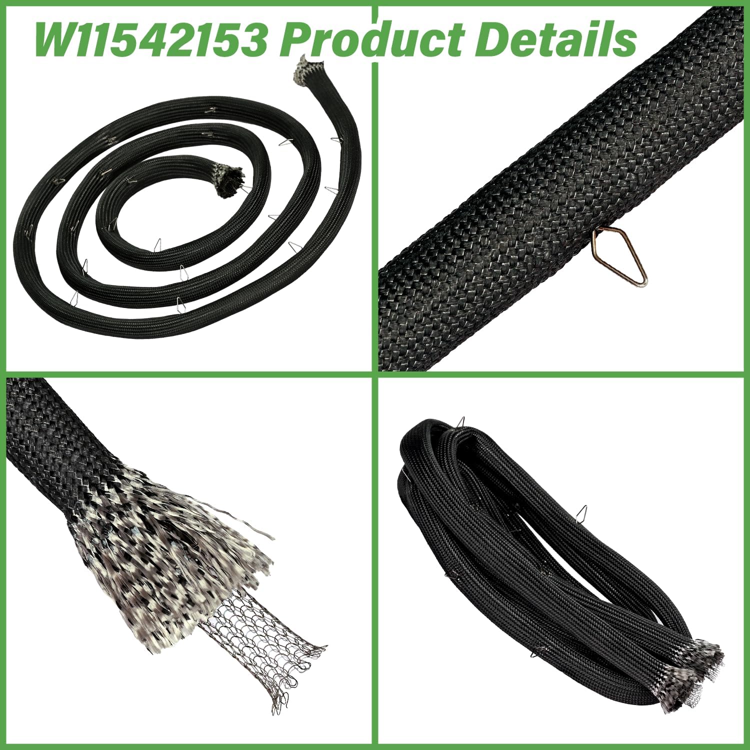W11542153 W10129032 Oven Range Door Seal Gasket Compatible with Kenmore, Whirlpool, Amana, Roper, Replacement 3186152 3195023 8273133 8522416 W10658354 W11491751 WPW10129032 WPW10658354 4977577