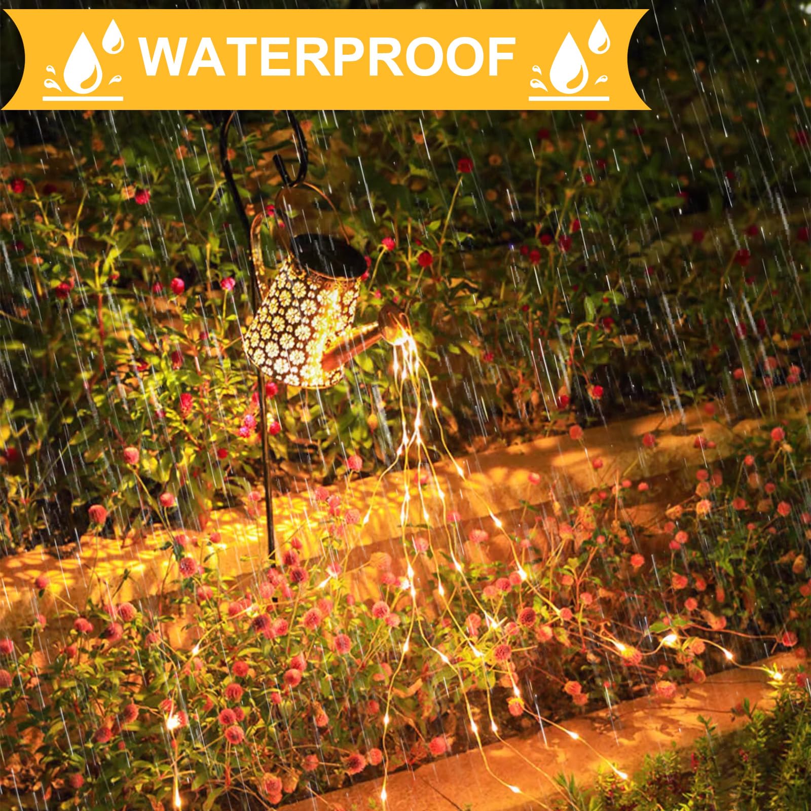 Solar-Lichterkette Für Garten & Terrasse – Wasserdicht, 2 Stück, Warmes Licht, DIY-Deko