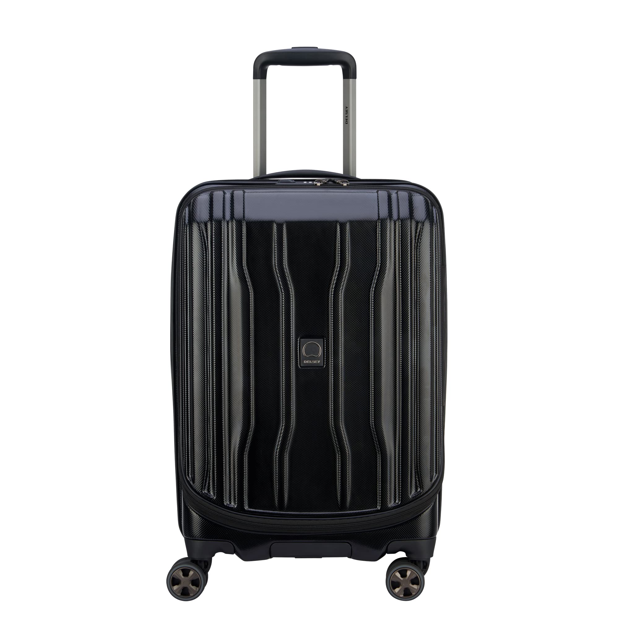 Delsey Cruise 2.0 58cm Hardcase 4 Double Wheel Cabin Luggage Trolley Black - 00207980500