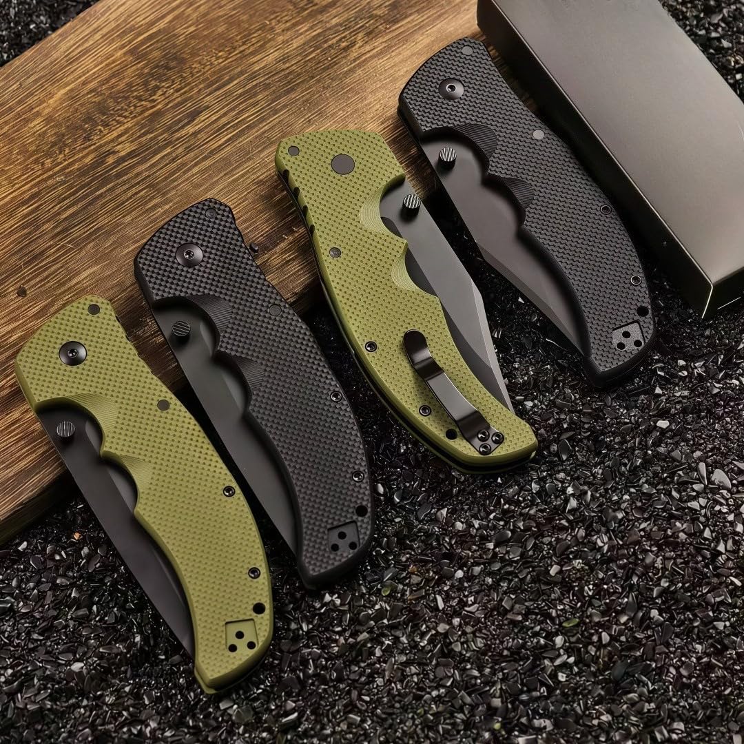 Generisch Klappmesser mit S35VN-Stahl und G10-Griff,Grün - Spitze