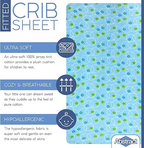 Vista 27 de Abstract Sábanas de algodón para cuna pequeñas – Pack n Play Sábanas bajeras – Sábanas ultrasuaves para cuna para niños y niñas – Universales