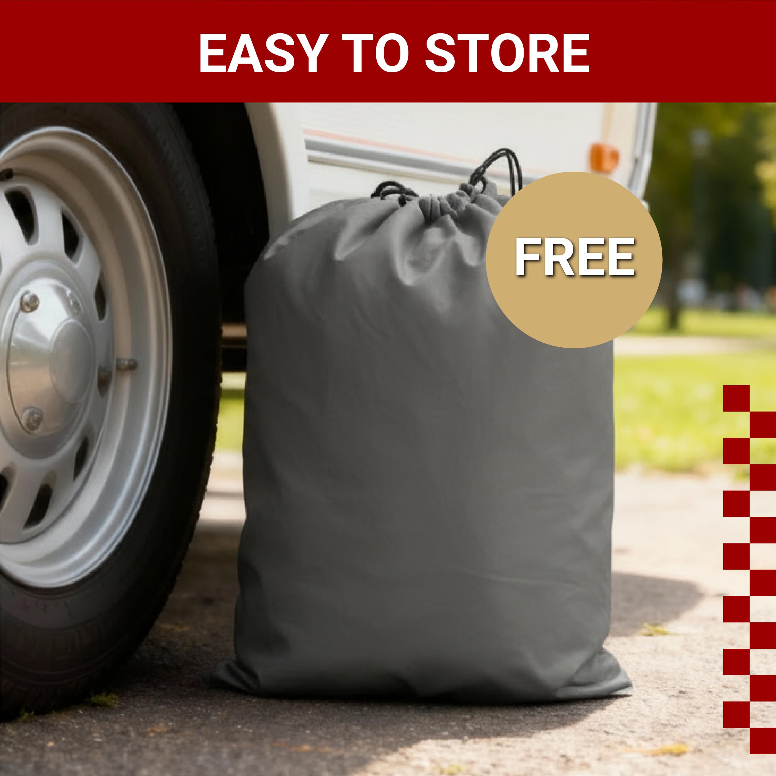 UK Custom Covers MC860GREYAD4 - Funda impermeable para autocaravana de 4 capas, color gris, tamaño 5,7-6,1 m