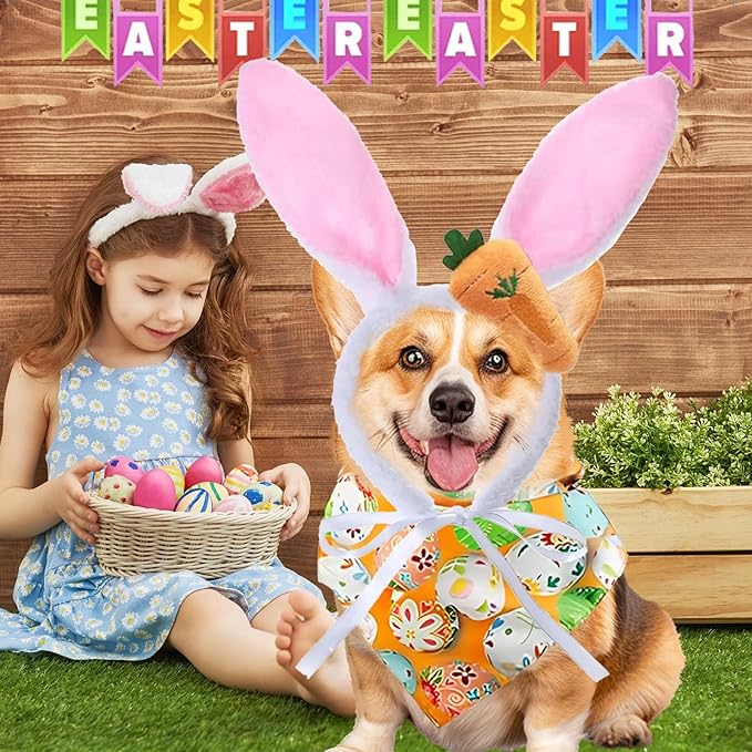 4 Piezas Disfraz Conejito Pascua para Perros Pequeños Medianos miniatura 7