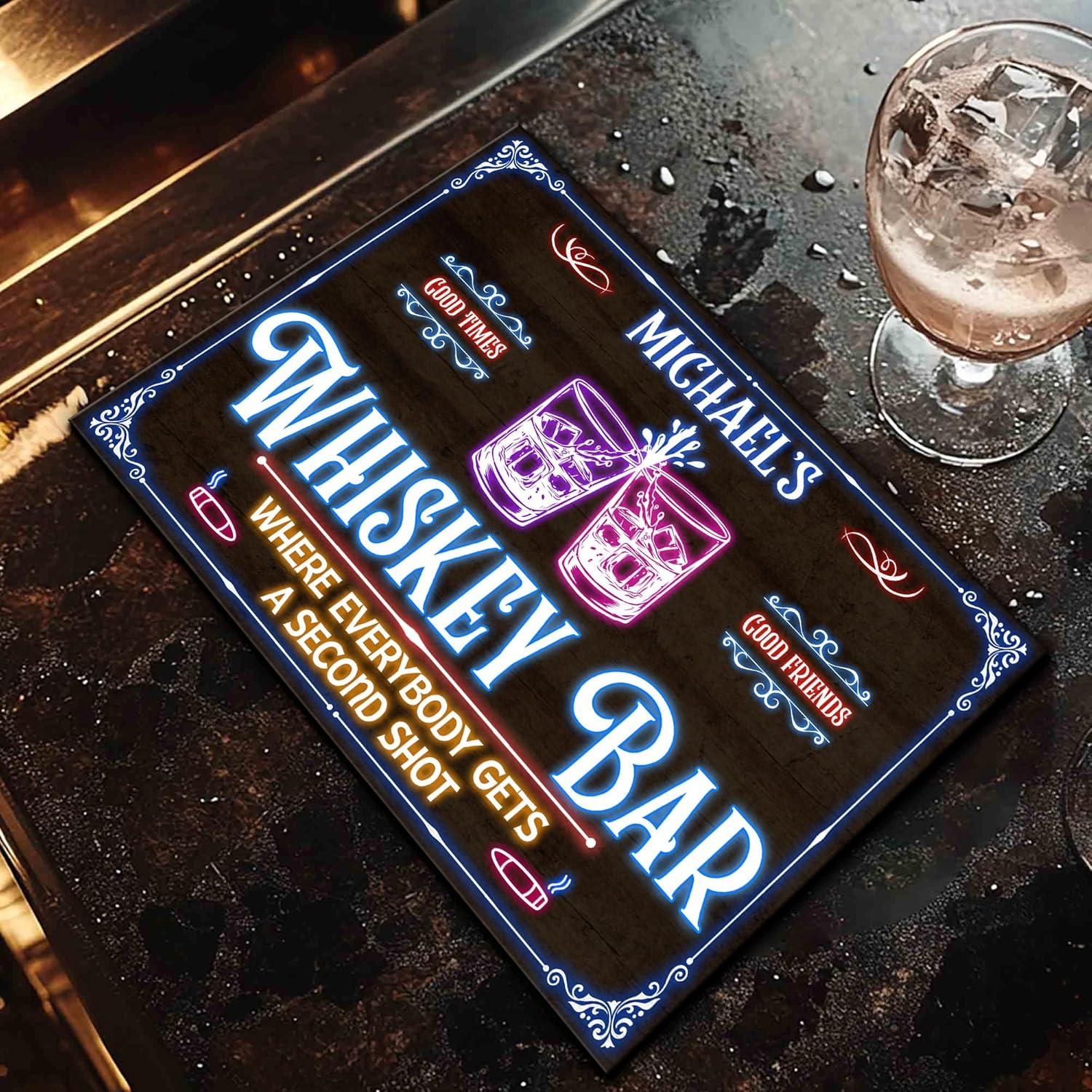 THUYPT Personalized Drying Mat for Bar Counter, Maker Mat for Bar Kitchen Countertops, Absorbent Spill Mat for Counter Mat Quick Dry, Anti-Slip Home Bar Accessories (03)