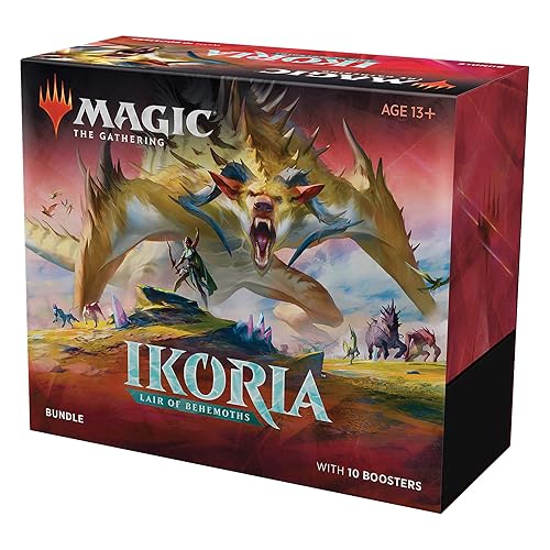 Magic: The Gathering Ikoria: Lair of Behemoths Bundle | 10 Booster Packs (150 Cards) | Foil Lands | Accessories