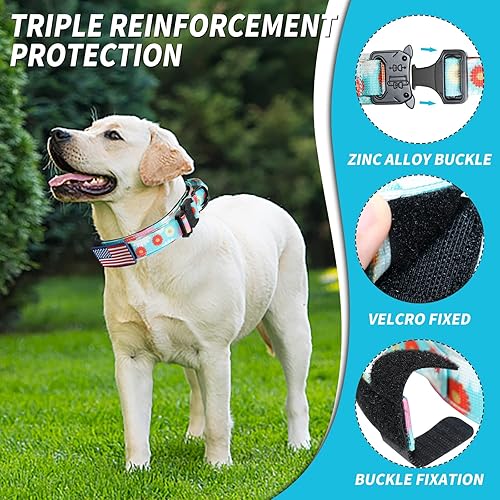 Miniatura 7 de Hotsky collar táctico para perros medianos y grandes, ajustable, resistente y de nailon, para entrenamiento militar, con asa y hebilla de metal, con