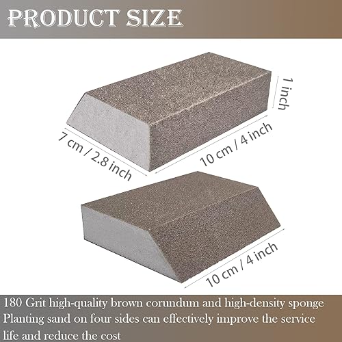 Miniatura 2 de Paquete de 6 esponjas de lijado, surtido de bloques de lijado de grano 180, lavables y reutilizables para paneles de yeso de madera y metal para el