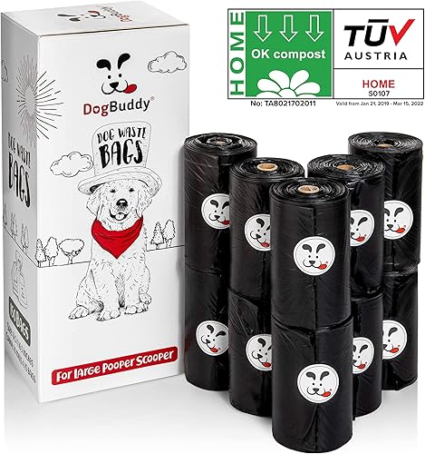 Miniatura 6 de DogBuddy Bolsas de basura para perros, bolsas de excremento de perro, tamaño gigante, extra grandes, extra gruesas y extrafuertes, 150 bolsas,