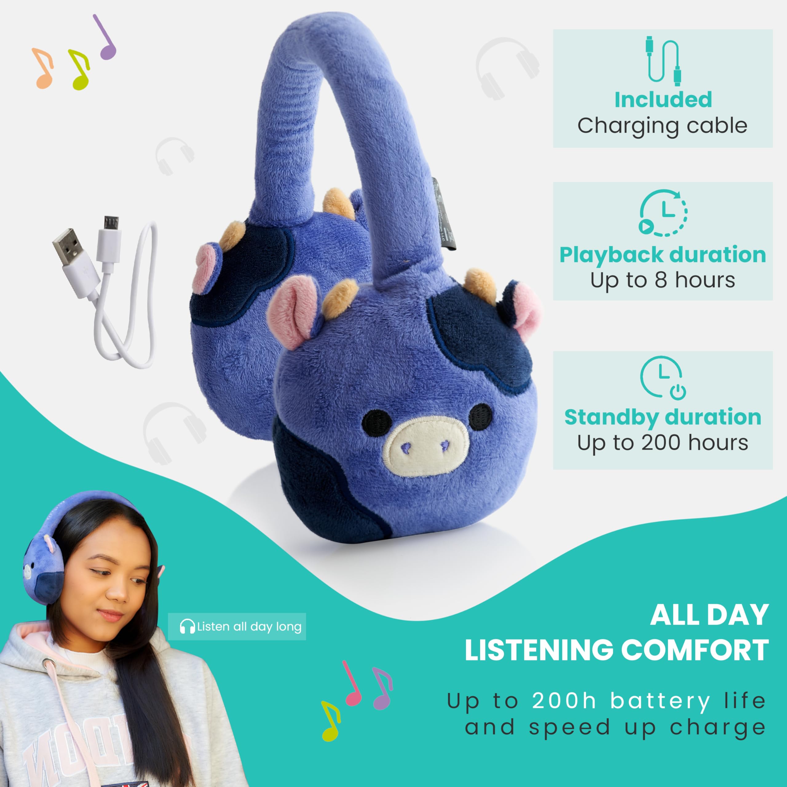 Squismallows Headset Bluetooth Squismallows plush Ingred