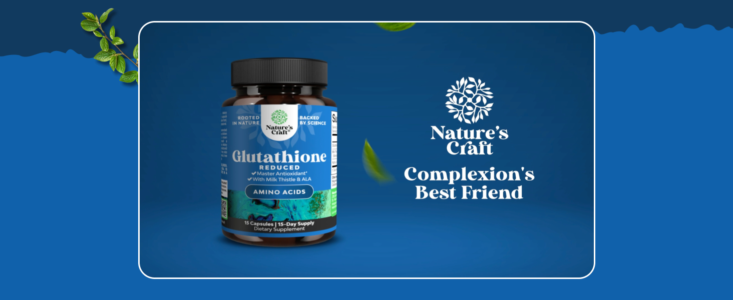 Natures Craft Reduced Glutathione Supplement with Milk Thistle - 500mg per Serving L Glutathione with Alpha Lipoic Acid & Milk Thistle Silymarin