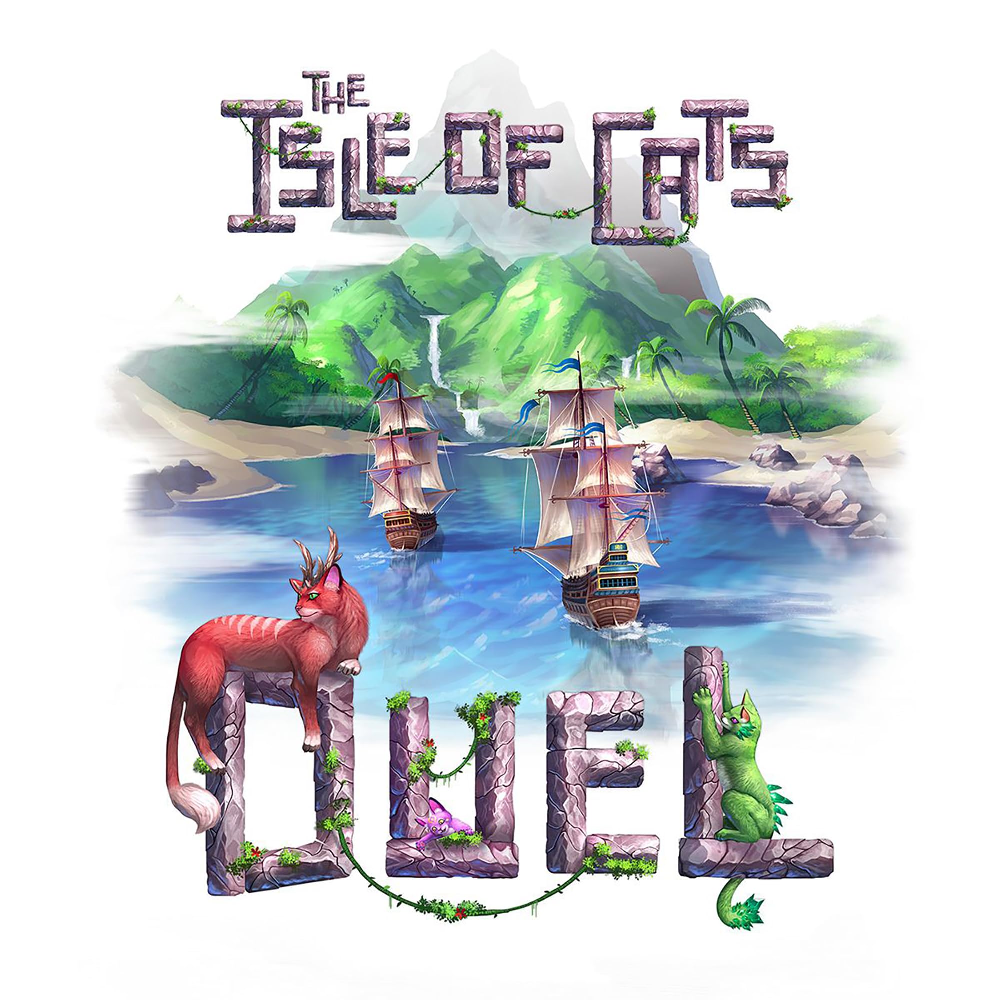 The City of Games - La Isla de los Gatos - Duelo | Juego de Mesa de Estrategia | 2 Jugadores, a Partir de 8 años