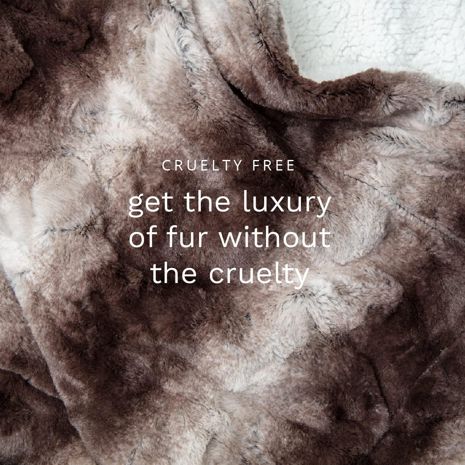 ViscoSoft Faux Fur Sherpa Luxury Blanket, Dark Brown, King/California King 90"x108"