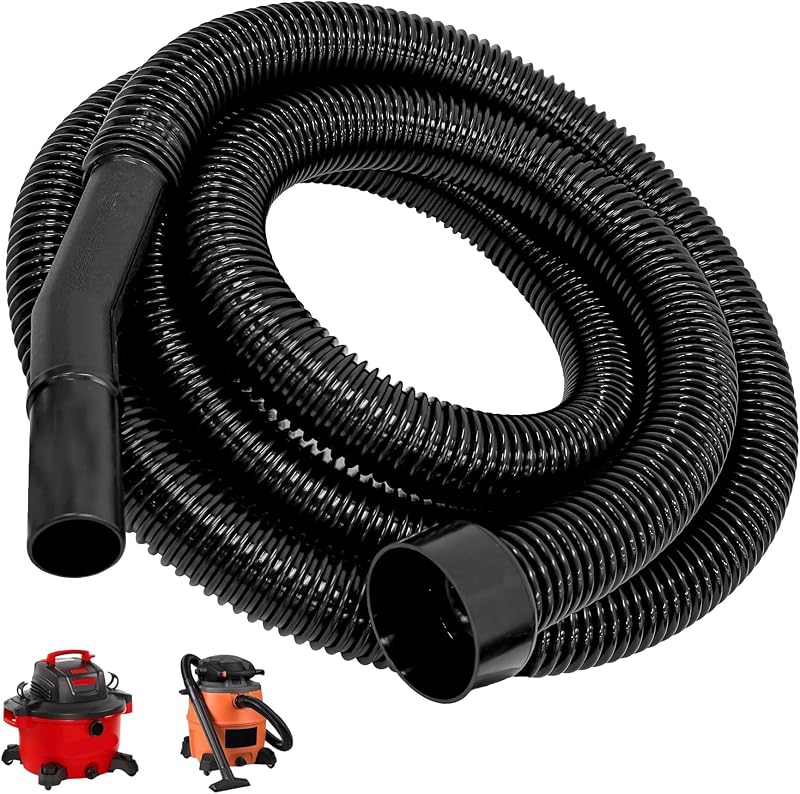 2.25 Inch 10FT Vacuum Hose Fits Shop Vac Craftsman Ridgid Wet Dry Cleaner | 2-1/4"Cuff With 1-1/4" Diameter,Cross Reference 17761 17967 17965 WD650 WD0950 WD06350 Replacement Extension Tube