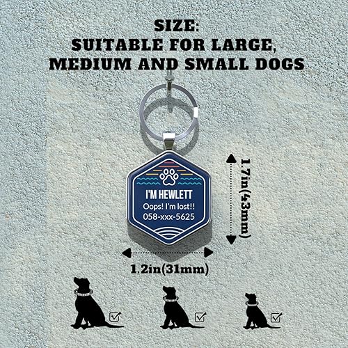 Miniatura 5 de Etiquetas de identificación personalizadas para perros con código QR, etiquetas de identificación para mascotas, etiquetas de identificación para