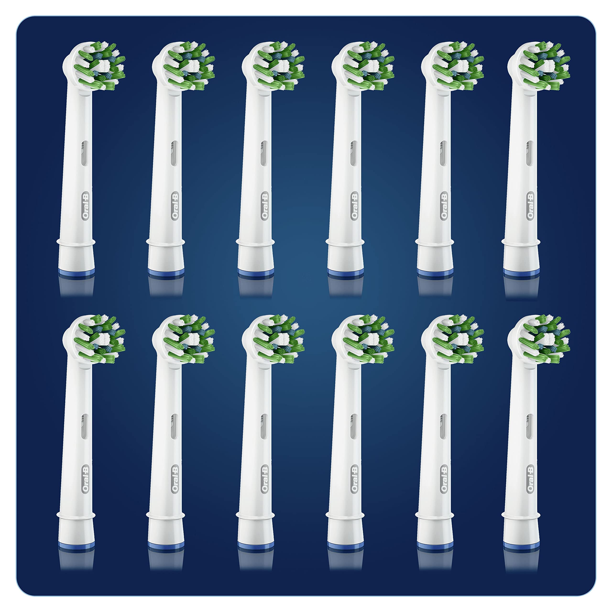 Oral-B CrossAction Recambios para Cepillo de Dientes Eléctrico, Pack de 12 Cabezales, Blanco - Originales (Tamaño Buzón)