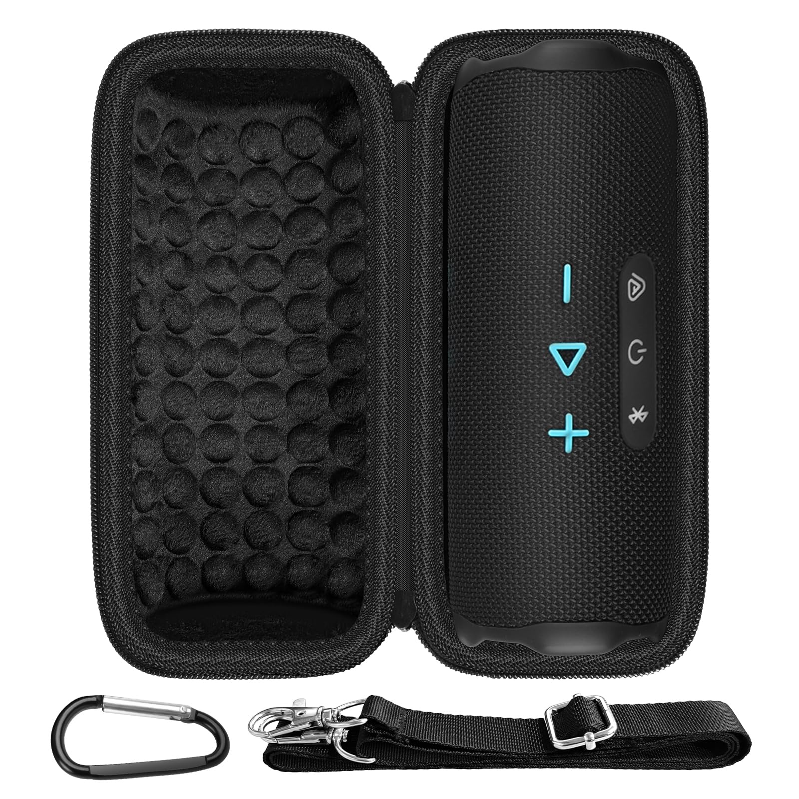 Hard Travel Case for JBL Flip 7 6 5 Speaker-Custom Fit Premium Quality Shock Absorbing, Portable Storage Bag with Detachable Shoulder Strap- Box Only (Black)