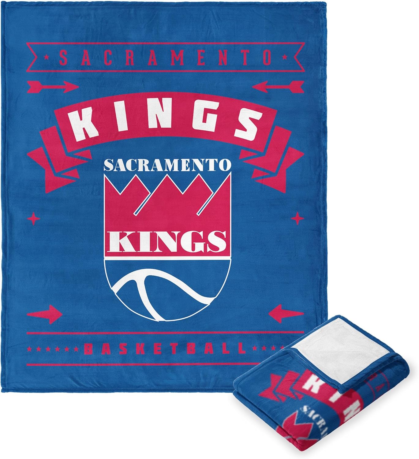 Northwest NBA Sacramento Kings Silk Touch Throw Blanket, 50" x 60", Hardwood Classics