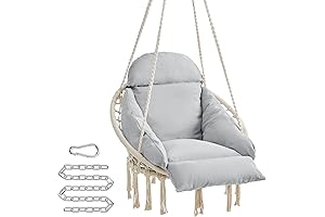 SONGMICS Boho-Chic Hanging Basket Chair for Relaxing Moments at Home