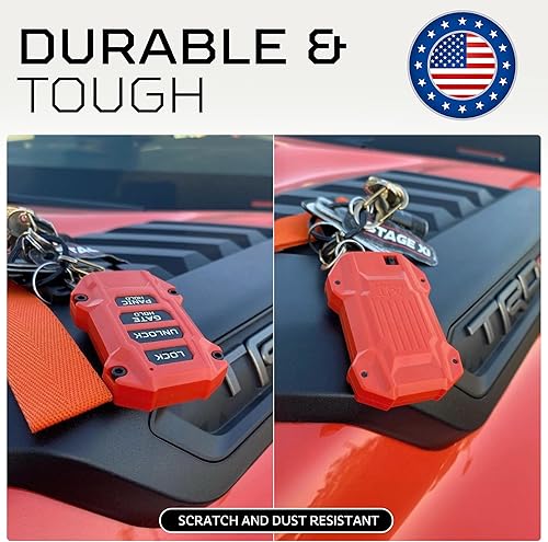 Miniatura 5 de AJT DESIGN Llavero de repuesto compatible con Toyota Tacoma (2024+), Tundra (2022+), 4Runner (2025+) y Sequoia (2023+) Hecho a medida en Estados