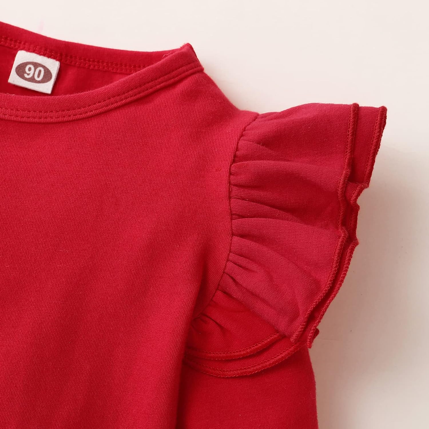 Baby Girls Ruffle Sleeve T-Shirts Toddler Girl Solid Color Tee Tops Kids Girl Blouse: Clothing, Shoes & Jewelry