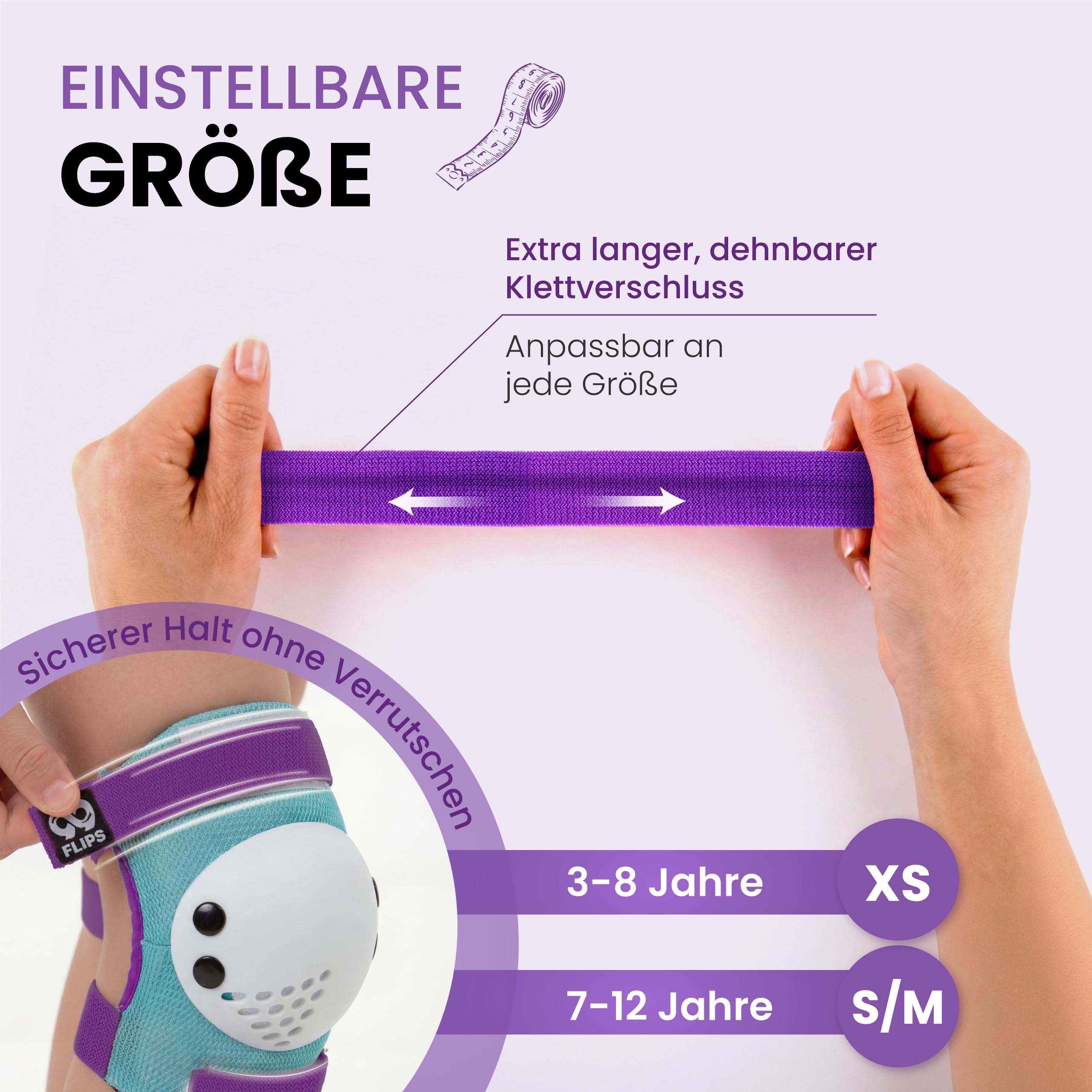 99FLIPS Schützer Inliner Kinder Set 5-12 Jahre [6er Set] mit Knieschoner, Ellenbogenschoner und Handschoner - Skateboard, Inline Skates, Scooter & Rollschuhe