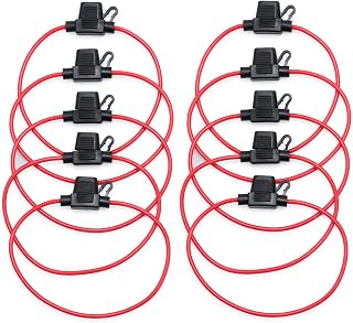 10PCS Inline Fuse Holder ATM Waterproof Mini Blade Automotive Wire Fuse Holder 14 AWG for 12V 20A Fuses Car Boat RV