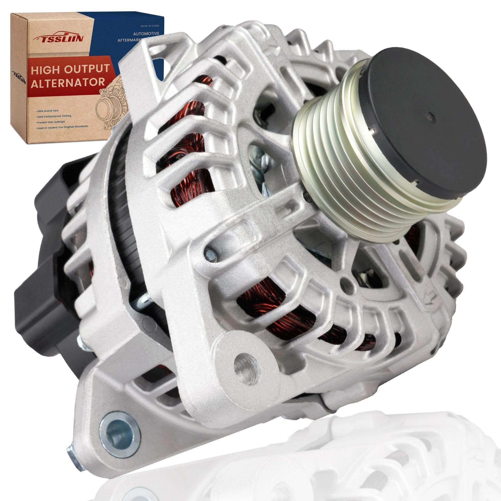 High Output Alternator for/Hyundai Sonata 2014 Santa Fe 2013 214 2015 2016, for/KIA Optima 2014 2015, Sorento 2012-2014, 150Amp 12V 6-Groove Pulley, Upgrade Alternador Replacement OE 37300-2G800-image-41
