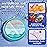 Serfeymi Small Pill Box - 3 Compartments Portable Pill Box for Purse Pocket, Compact Mini Travel Pill Case - Suitable for Medicine, Vitamin, Fish Oil, Supplements - Light Blue(Beach)