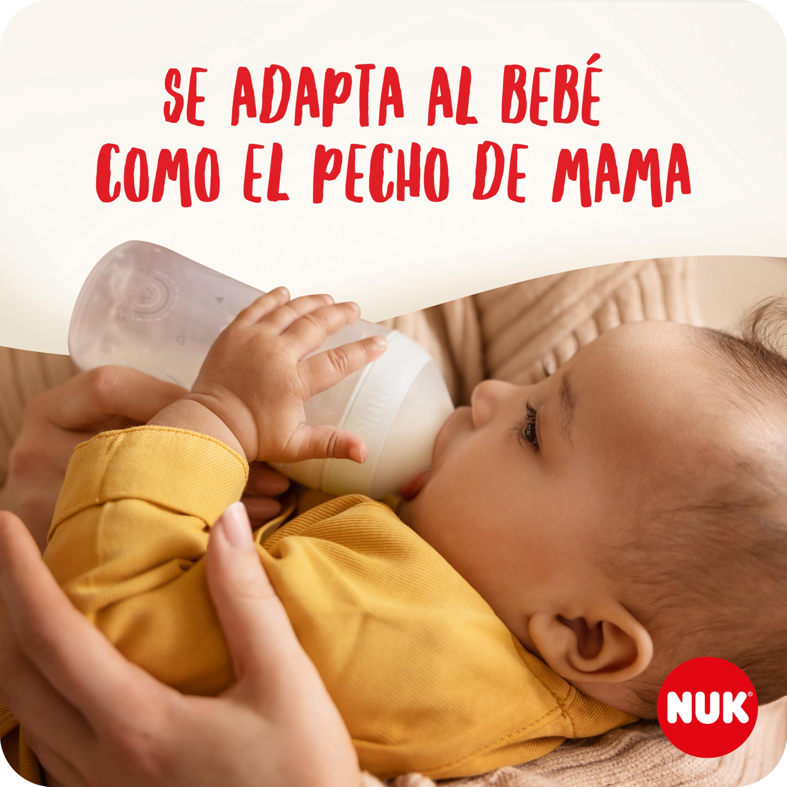 NUK Perfect Match Start Set de Biberones para Recién Nacidos | +0-6 m | Se adapta al bebé como el pecho de mama | 4 biberones anticólico, chupete, escobilla y tetinas | Mickey Mouse Disney | 9 uds.