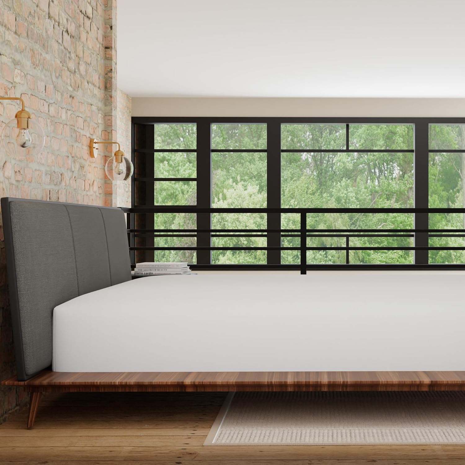 Water-Resistant Microfiber Mattress Protector for Twin Size Beds, Stretchable Fitted Skirt, Easy Clean, White