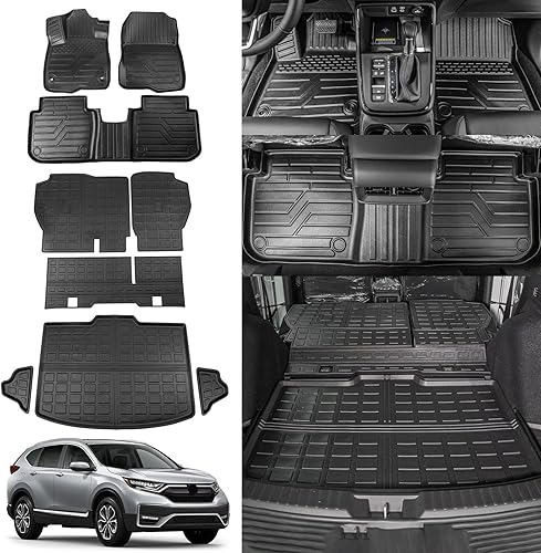 Rongtaod Alfombrillas de Piso Compatibles con Honda CRV 2023 2024 2025 2026 Forro de Maletero Forro de Carga Alfombrilla de Carga Protector de