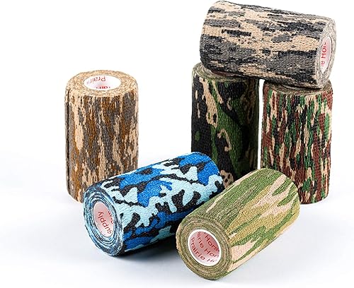 Miniatura 45 de Cinta adhesiva para veterinarios (negro) (paquete de 2) (4 pulgadas x 15 pies), autoadhesiva, adherente, cohesiva, flexible, autoadhesiva, rollo