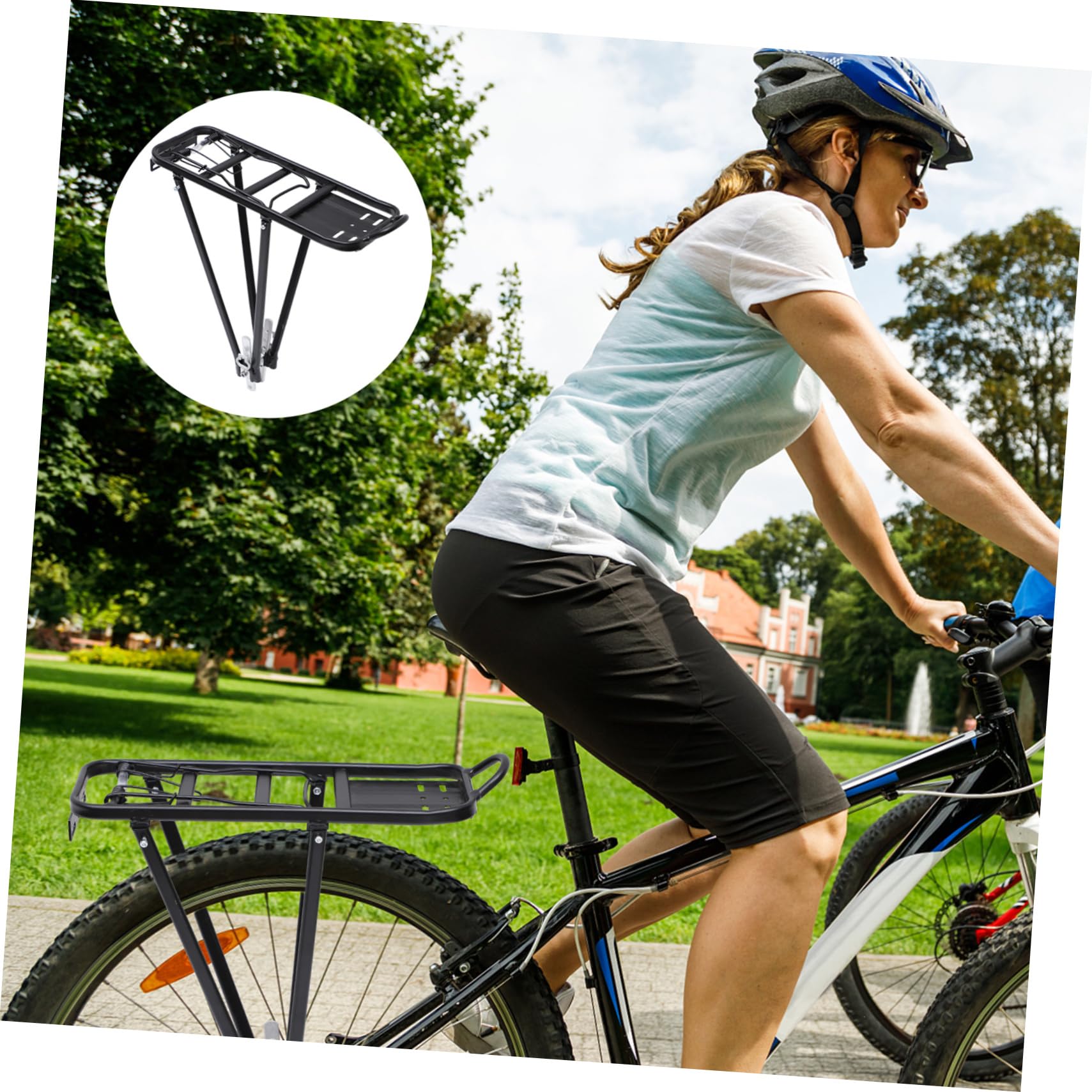 Portapacchi Posteriore per Bicicletta di Supporto Cargo per Bici Facile da Montare Accessorio Multifunzionale per Trasporto Sicuro di Bagagli