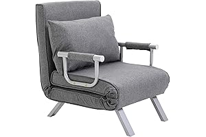 HOMCOM 5-Positions Folding Lounge, Chair Sofa, Adjustable Bed