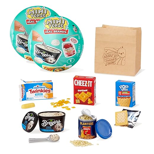 MGA's Miniverse Real Brands, 2-Pack, Mini Collectibles - Mystery Blind Packaging, Food Brands, Replica Food, NOT Edible, Collectors, Gift, 8+