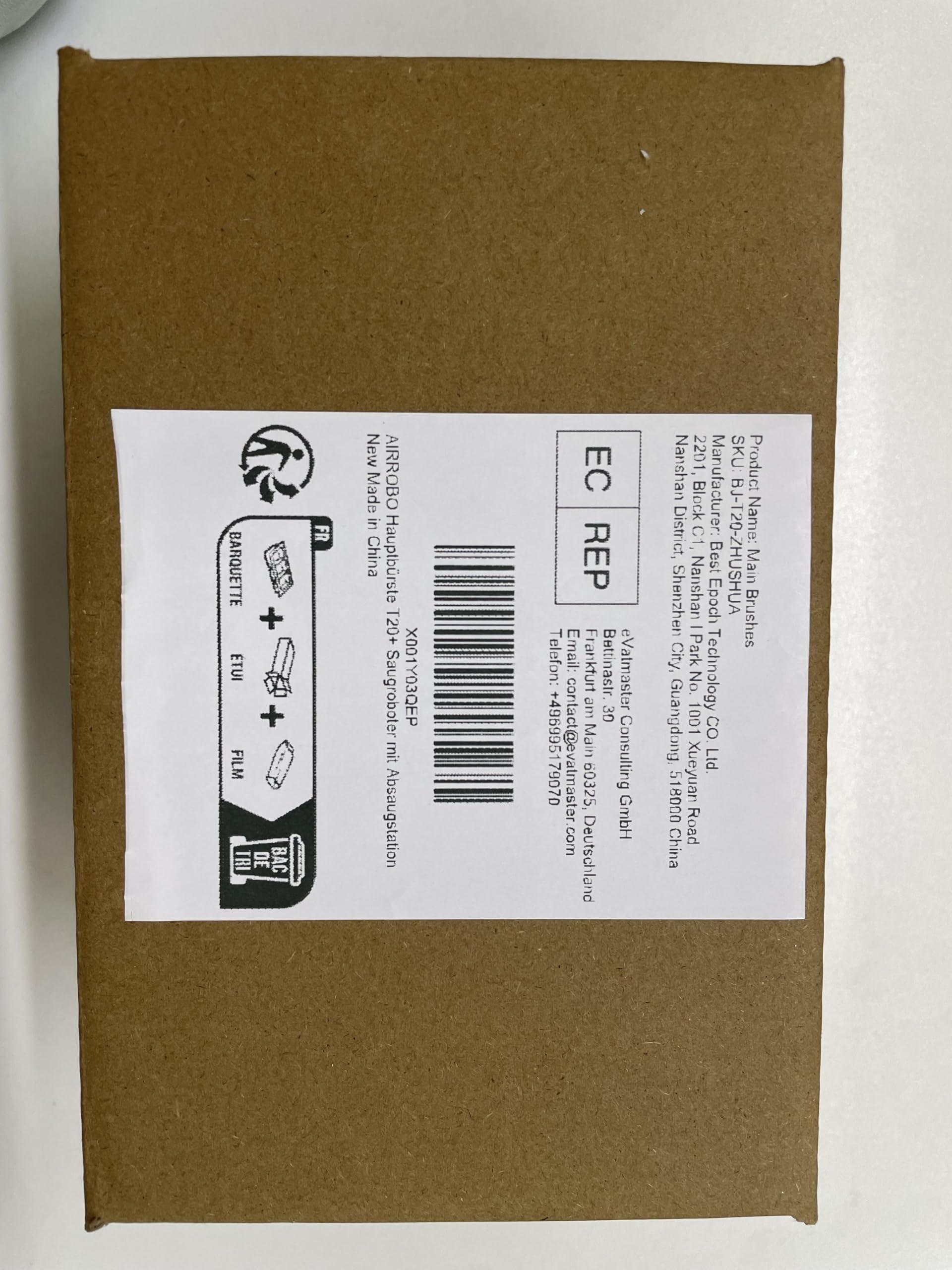 AIRROBO 10-Pack Replacement Parts For T25+, T30+ Robot Vacuum - Brushes, Filters, Mop Pads & Bags