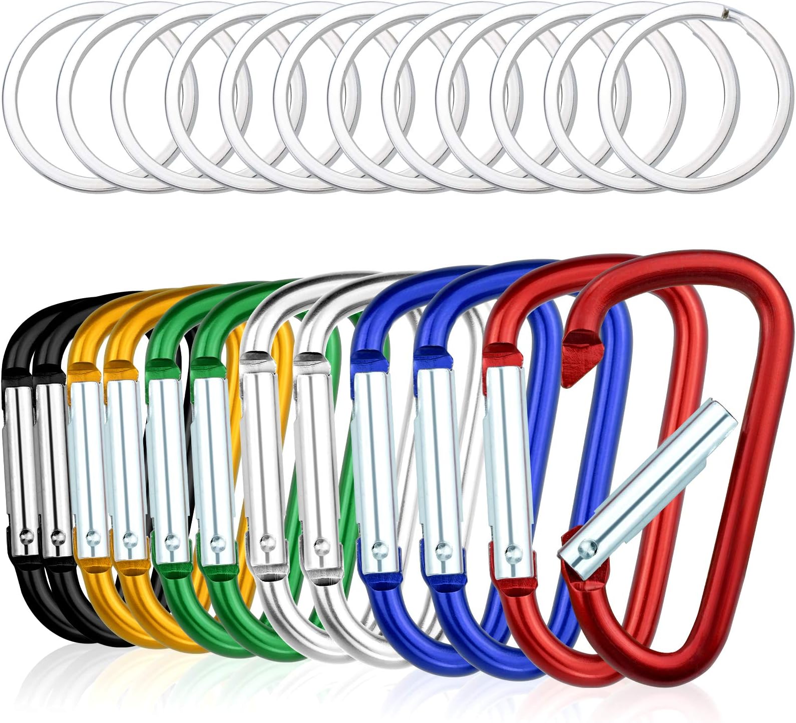 Amazon.com: QY 10PCS 1.91 Inch Long Colored Spring Snap Hook Rings ...