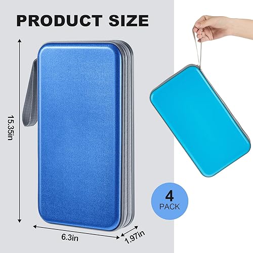 Miniatura 2 de Copkim 4 unidades de soporte para DVD organizador de 80 capacidades para DVD, carpeta portátil de plástico protector de DVD, cartera de